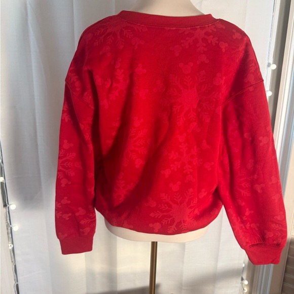 Disney Mickey Mouse Christmas Lights Red Sweatshirt Adult M/L (Tagged Youth L) - Picture 2 of 7